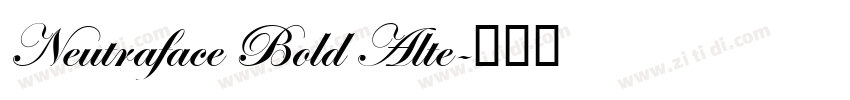 Neutraface Bold Alte字体转换